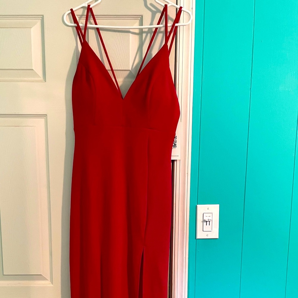 David’s Bridal Long Red Dress New with tags Large